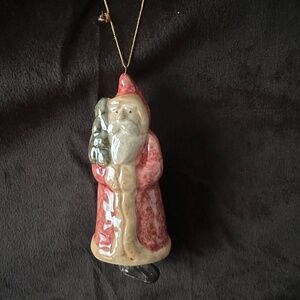 Vintage Lusterware Santa Claus Bell, 4” x 2”